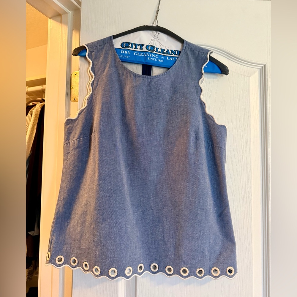 J. Crew Sleeveless Denim Top